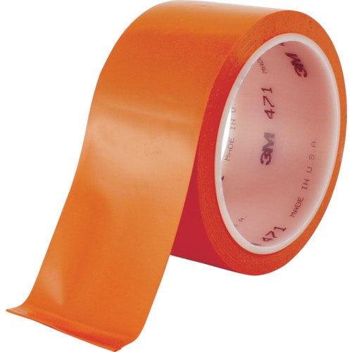 トラスコ中山 3Ｍ 高機能ラインテープ 471 オレンジ 50mmＸ18.2ｍ Ｒ（ご注文単位1巻）【直送品】