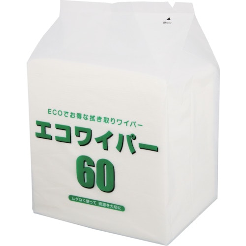 >トラスコ中山 marusan エコワイパー60(100枚入)（ご注文単位1袋）【直送品】