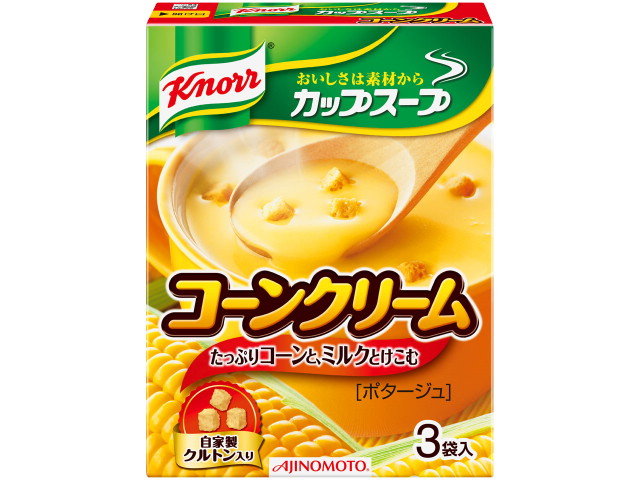 味の素クノールカップスープコーンクリーム３袋※軽（ご注文単位10個）【直送品】