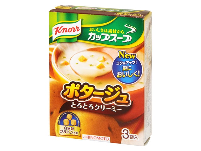 味の素クノールカップスープポタージュ３袋※軽（ご注文単位10個）【直送品】