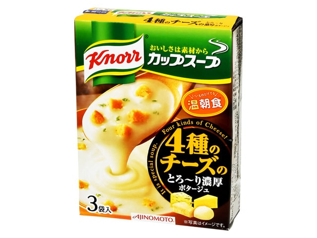 >クノールカップスープ４種のチーズ濃厚ポタ３袋※軽（ご注文単位10個）【直送品】