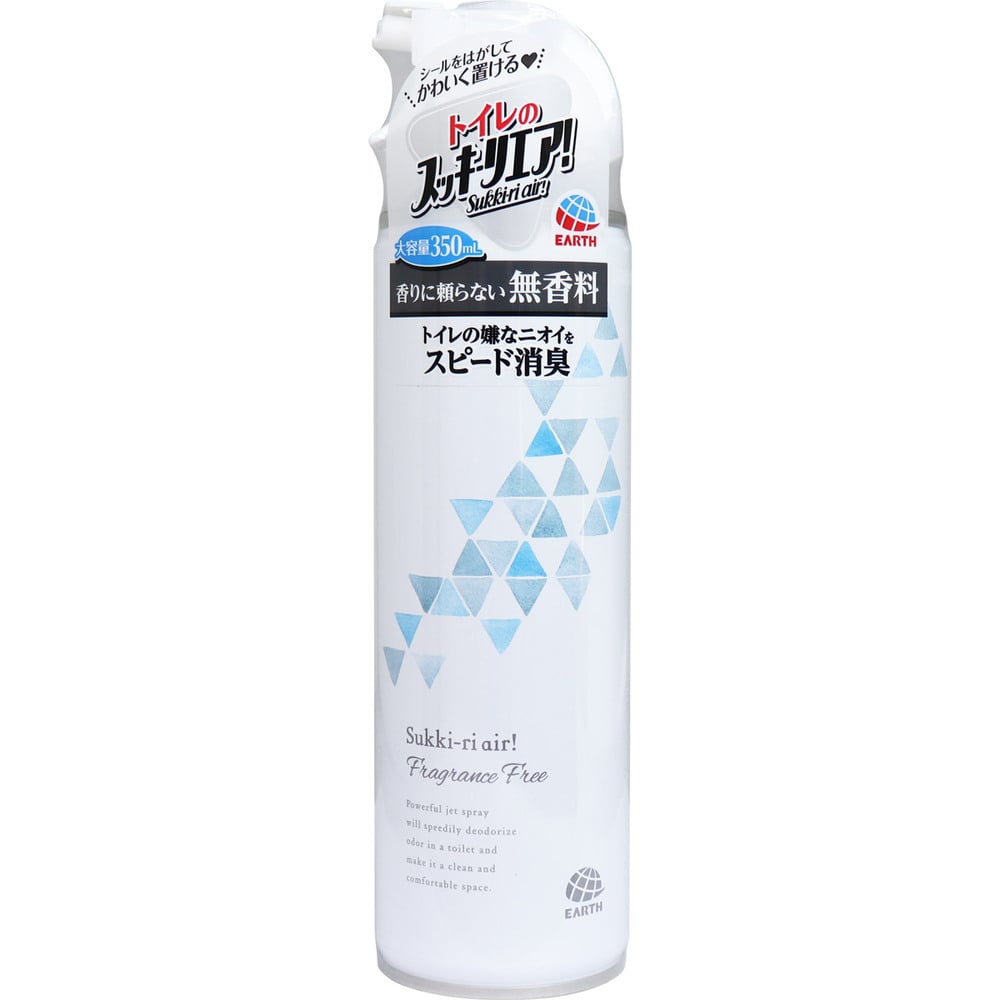 アース製薬　トイレのスッキーリエア！ Sukki-ri air！ スプレー 無香料 350mL　1個（ご注文単位1個）【直送品】