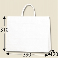 HEIKO 紙袋 スムースバッグ Y-3 白無地 25枚