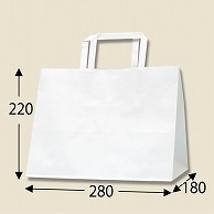 HEIKO 紙袋 Hフラットチャームバッグ 280-1(平手) N白無地 50枚