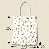 HEIKO 紙袋 Pスムースバッグ 22-12 プチベア 25枚
