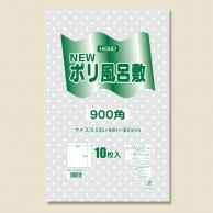 HEIKO Nポリ風呂敷 900角 水玉透明 10枚