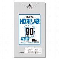 HEIKO ゴミ袋 HDポリ袋 ナチュラル(半透明) 90L 10枚