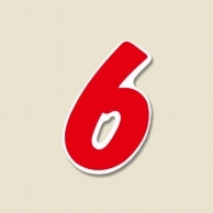 HEIKO Nナンバーセルフ(シール) M 6・9共用 赤 21片