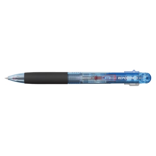 BC-TRC40 ３色ボールペン　リポーター３　透明ブルー 1本 (ご注文単位1本)【直送品】