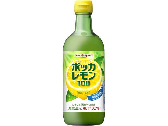 ポッカサッポロポッカレモン１００瓶４５０ｍｌ※軽（ご注文単位12個）【直送品】