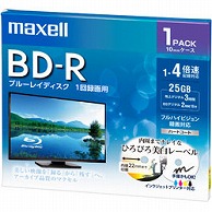 マクセル 録画用BD-R maxell ホワイト BRV25WPE.1J ［1枚 /25GB /インクジェットプリンター対応］ BRV25WPE.1J 1個（ご注文単位1個）【直送品】