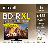 マクセル 録画用BD-R XL 100GB 5枚 BRV100WPE.5S   BRV100WPE.5S ［5枚 /100GB /インクジェットプリンター対応］ BRV100WPE.5S 1個（ご注文単位1個）【直送品】