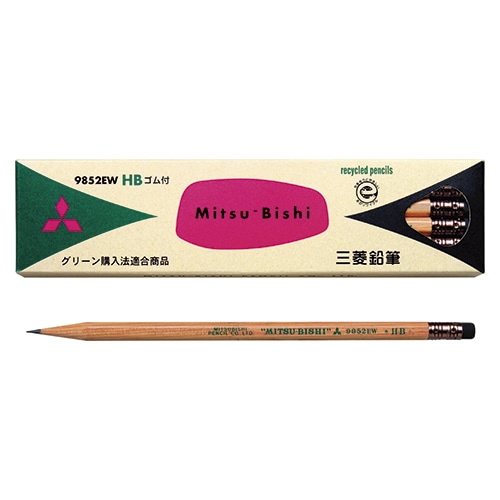 K9852EW HB リサイクル鉛筆　ＨＢ　（１２本入） 1ダース (ご注文単位1ダース)【直送品】