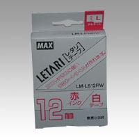 LM-L512RW レタリテープ　白ラベル　赤文字 1個 (ご注文単位1個)【直送品】