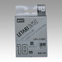LM-L518BC レタリテープ　透明ラベル　黒文字 1個 (ご注文単位1個)【直送品】