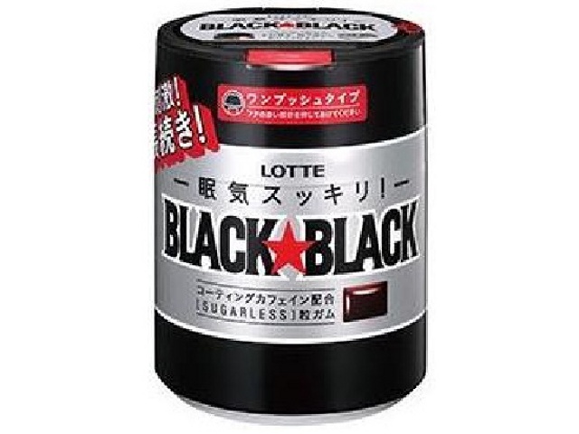 ロッテブラックブラック粒ワンプッシュボトル１４０ｇ※軽（ご注文単位6個）【直送品】