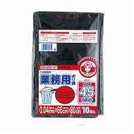 >【直送品】 ワタナベ工業 業務用ゴミ袋 45L　黒LLD 4B－65 1パック（ご注文単位20パック）