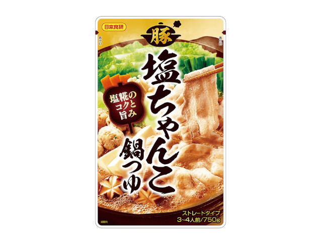日本食研豚塩ちゃんこ鍋つゆ７５０ｇ※軽（ご注文単位10個）【直送品】