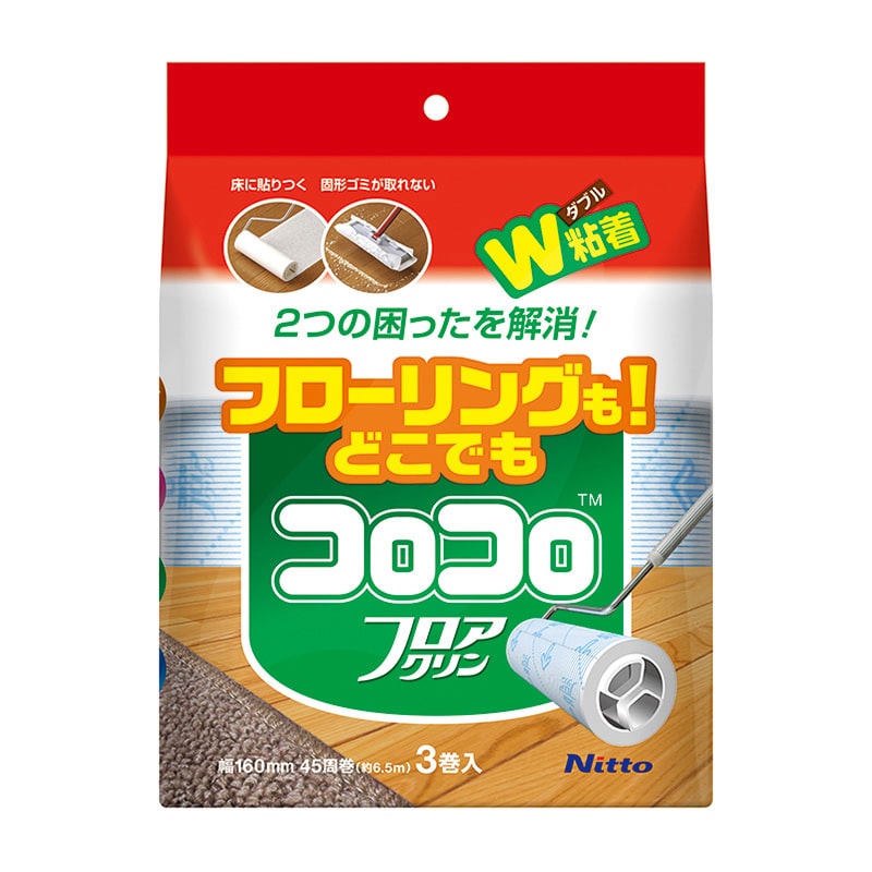 ニトムズ コロコロ　フロアクリン　スペアテープ 3巻入 C4352 1袋（ご注文単位60袋）【直送品】