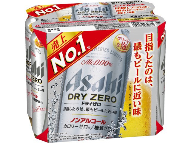 アサヒドライゼロ６缶パック５００ｍｌ ※軽（ご注文単位4個）【直送品】