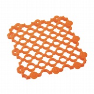 【直送品】 テラモト スノコ　マーブルマット 150×150　オレンジ MR0610725 1枚（ご注文単位1枚）