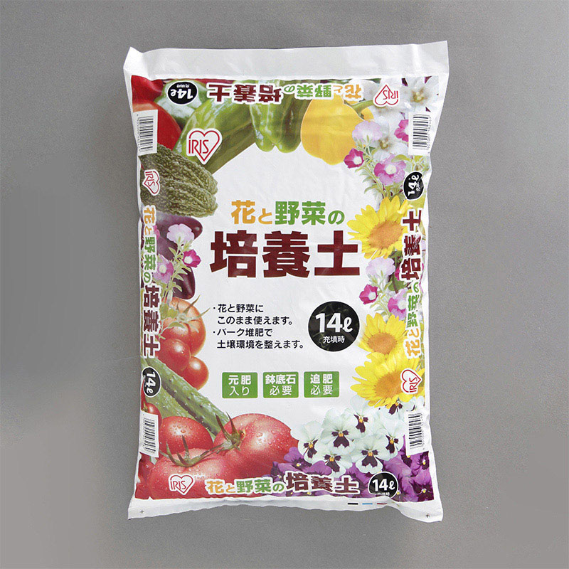 >アイリスオーヤマ 花と野菜の培養土 14L  1外袋（ご注文単位1外袋）【直送品】