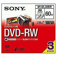 ソニー ビデオカメラ用 DVD-RW (8cm)   3DMW60A ［3枚］ 3DMW60A 1個（ご注文単位1個）【直送品】
