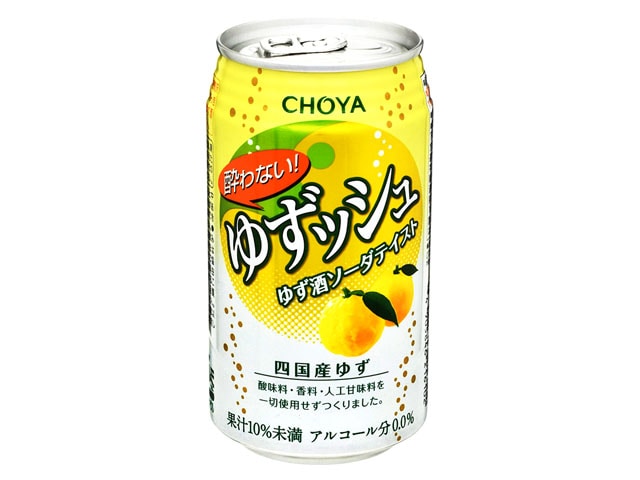 チョーヤ酔わないゆずッシュ缶３５０ｍｌ※軽（ご注文単位24個）【直送品】