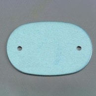 アルマイト　ネームプレート小判型（10枚入） 378－B　ブルー  1個（ご注文単位1個）【直送品】