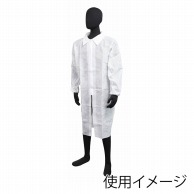 【直送品】 川西工業 不織布使いきり白衣 M　50枚 7028　シロ 1箱（ご注文単位50箱）