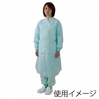 >川西工業 ガードファイン袖付きエプロン 4447 ブルー 10枚