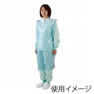 >川西工業 プラスチック袖なしエプロン 4450 ブルー 80枚