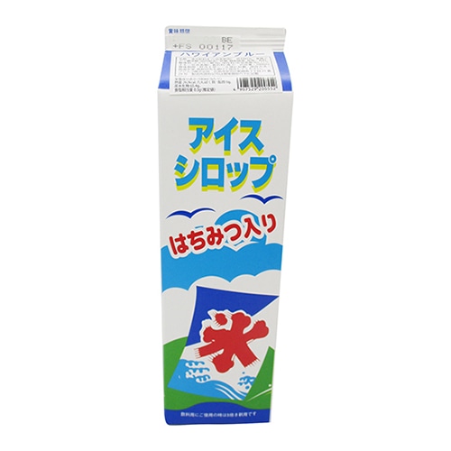 フジスコ 氷みつ　アイスシロップ　はちみつ入り 1.8L ハワイアンブルー 1本※軽（ご注文単位1本）※注文上限数8まで 【直送品】