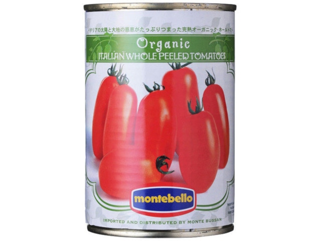 モンテベッロ有機ホールトマト缶４００ｇ※軽（ご注文単位24個）【直送品】