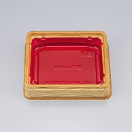 >【直送品】 シーピー化成 寿司容器　BFハカマ集折　本体 8（N） 杉板赤 50枚/袋（ご注文単位16袋）