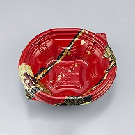 【直送品】 シーピー化成 丼容器　BFN丸丼　本体 160 舞絹赤 50枚/袋（ご注文単位18袋）