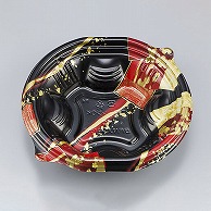 シーピー化成 丼容器　BFN丸丼　本体 180 舞絹黒赤 50枚/袋（ご注文単位12袋）【直送品】