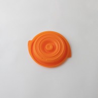 >【直送品】 コバヤシ 鍋型容器　copotte　コポット　蓋 丸型　小 オレンジ 50枚/袋（ご注文単位16袋）