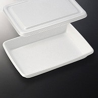 【直送品】 中央化学 米飯容器 角丸折 共蓋セット 9号  50個/袋（ご注文単位12袋）