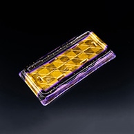 【直送品】 リスパック 寿司容器　千代の盛　本体 2－6B RSAT285　天箔紫 50枚/袋（ご注文単位6袋）