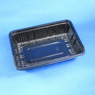 リスパック 青果容器　フルーツ K－21 黒 100枚/袋（ご注文単位16袋）【直送品】