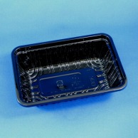 リスパック 青果容器　フルーツ E－300 黒 100枚/袋（ご注文単位16袋）【直送品】