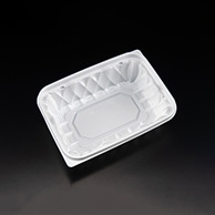 リスパック 惣菜容器　バイオアソートケース　本体 20－14B（48） PBPU683　白 50枚/袋（ご注文単位16袋）【直送品】