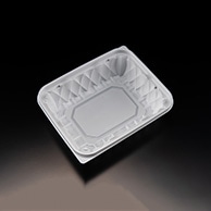 リスパック 惣菜容器　バイオアソートケース　本体 20－16B（48） PBPU733　白 50枚/袋（ご注文単位12袋）【直送品】