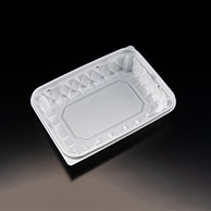 リスパック 惣菜容器　バイオアソートケース　本体 22－16B（38） PBPU823　白 50枚/袋（ご注文単位12袋）【直送品】