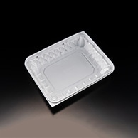 リスパック 惣菜容器　バイオアソートケース　本体 24－20B（38） PBPU913　白 50枚/袋（ご注文単位8袋）【直送品】