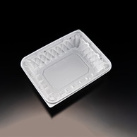 >【直送品】 リスパック 惣菜容器　バイオアソートケース　本体 24－20B（48） PBPU923　白 50枚/袋（ご注文単位8袋）