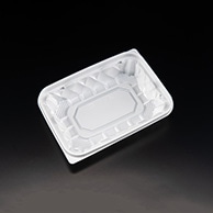 【直送品】 リスパック 惣菜容器　バイオアソートケース　本体 20－14B（33） PBPU663　白 50枚/袋（ご注文単位16袋）