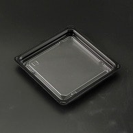 【直送品】 リスパック 惣菜容器 バイオカップキューブ 内嵌合蓋 11-TC フチ黒 50枚/袋（ご注文単位18袋）