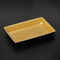 >【直送品】 リスパック 寿司容器　豪華折　本体 2－3B 黒純金 50枚/袋（ご注文単位12袋）